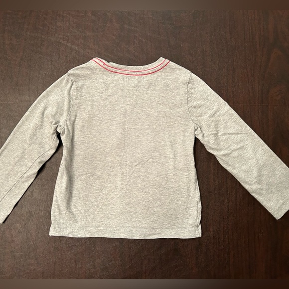 Crazy 8 Boys Size 3T Gray “Big Flirt” Graphic Long Sleeve Tee Shirt - Picture 2 of 4